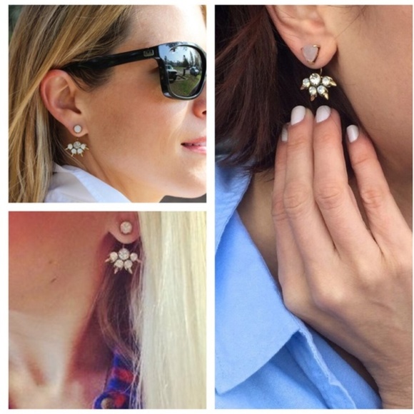 Stella Dot | Opalescent + Vintage Gold Eva Ear Jacket Earrings Stud Reti… - Picture 7 of 8